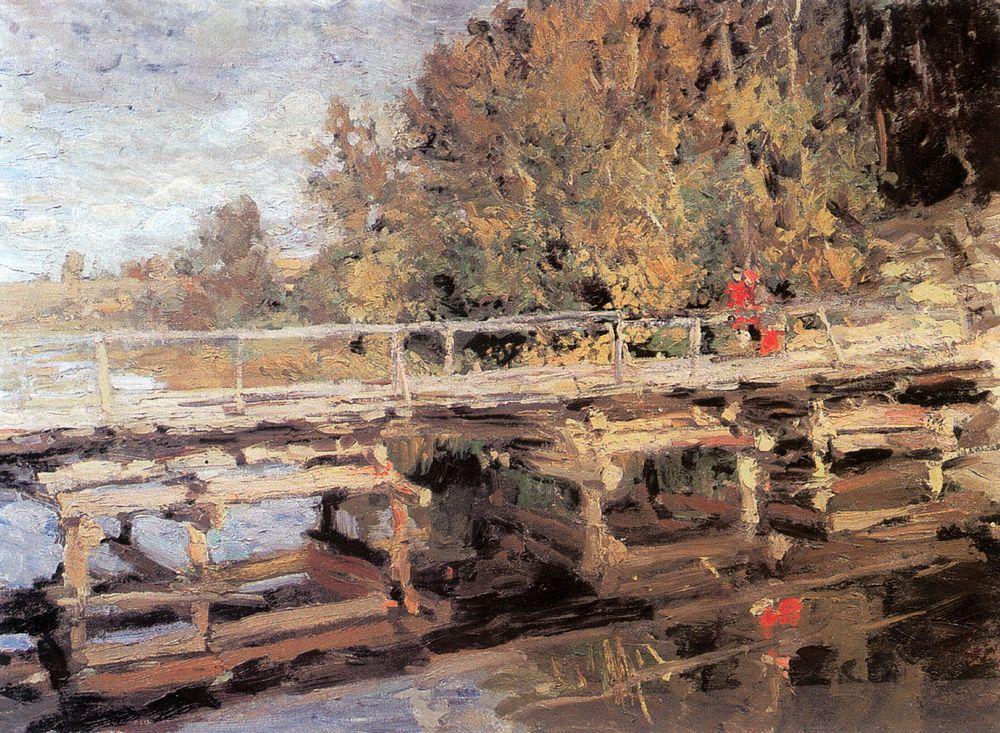 Autumn: On a Bridge by Constantin Alexeevich Korovin,A3(16x12")Poster