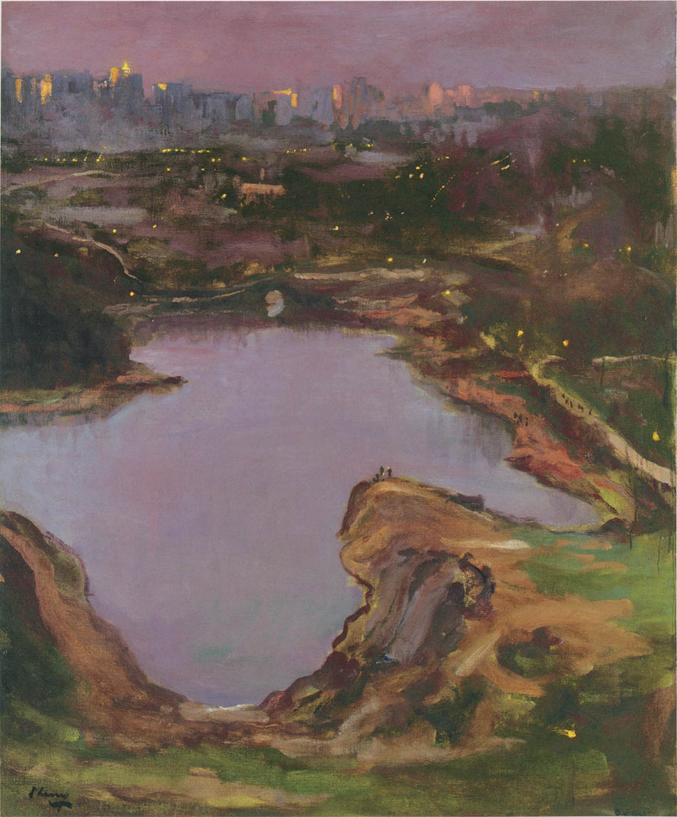 Central Park, Evening by Sir John Lavery, R.A.,A3(16x12")Poster