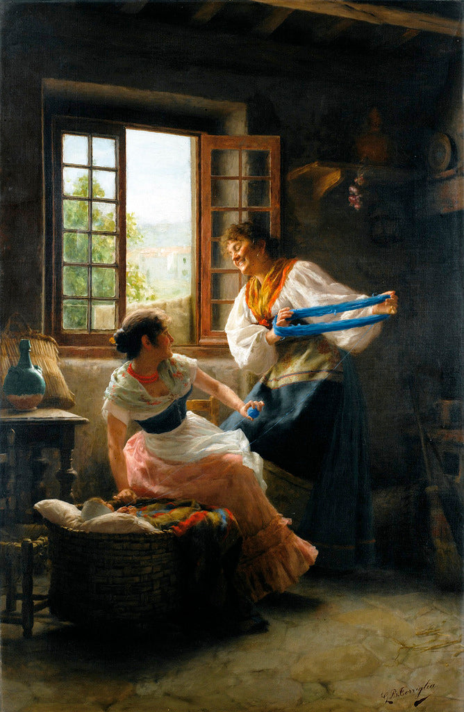 The Wool Winders by Giovanni Battista Torriglia,A3(16x12")Poster