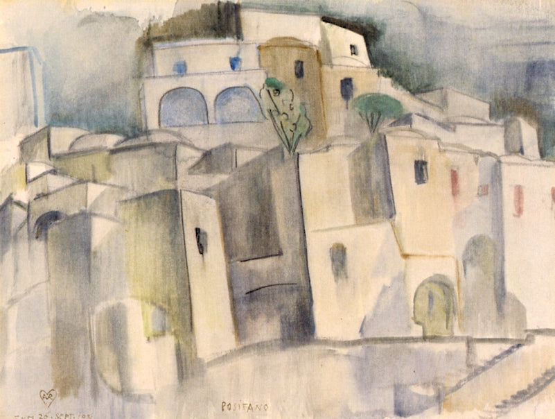 Positano, View from the Beach by Anita Rée,16x12(A3) Poster