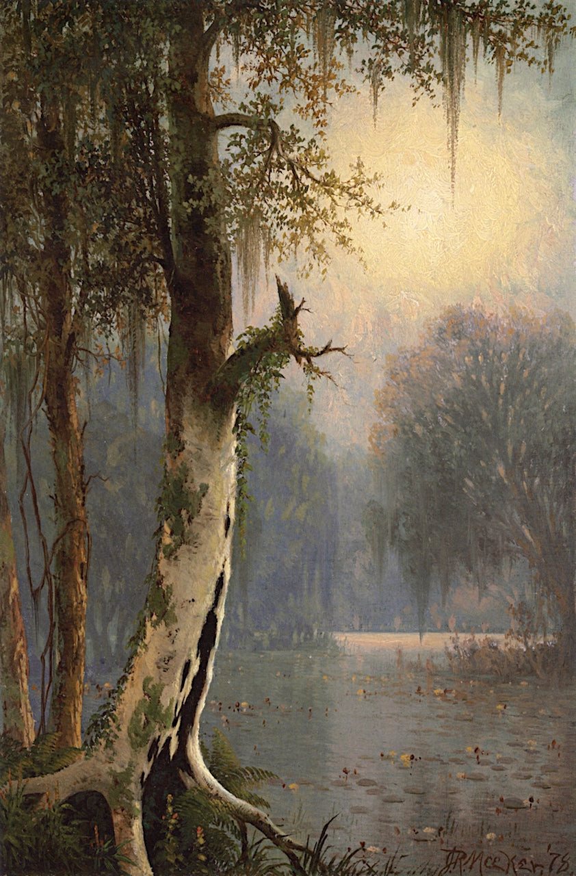 Near Bayou La Fourche, vintage artwork by Joseph Rusling Meeker, 12x8" (A4) Poster