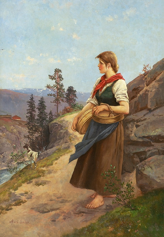 The Shepherdess by Axel Hjalmar Ender,A3(16x12")Poster