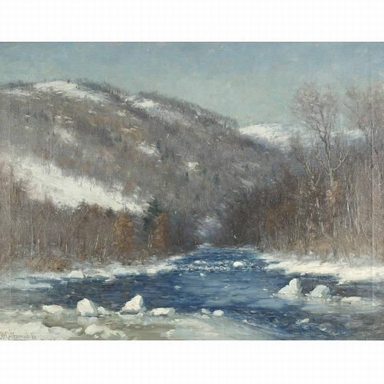 Breaking Ice, vintage artwork by Joseph H. Greenwood, 12x8" (A4) Poster