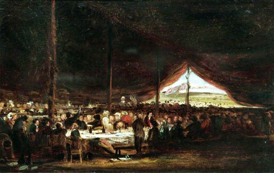The Reform Club Banquet, Edinburgh, vintage artwork by William Collins, A3 (16x12") Poster Print