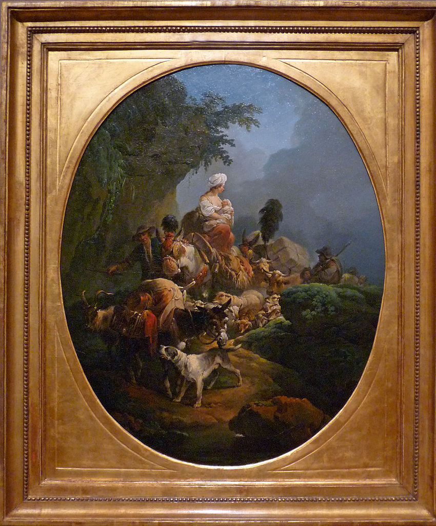 Caravan, vintage artwork by Philippe-Jacques de Loutherbourg, 12x8" (A4) Poster