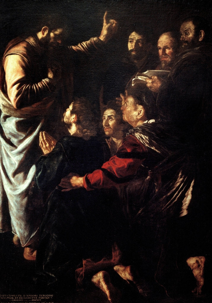 Chiamata dei figli di Zebedeo, vintage artwork by Giovanni Serodine, 12x8" (A4) Poster