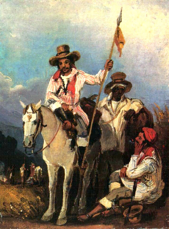Cowboys, vintage artwork by Ferdinand Konrad Bellermann, A3 (16x12") Poster Print