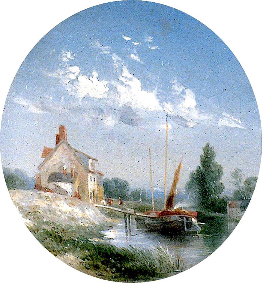 River Scene near Norwich, vintage artwork by Samuel David Colkett, A3 (16x12") Poster Print