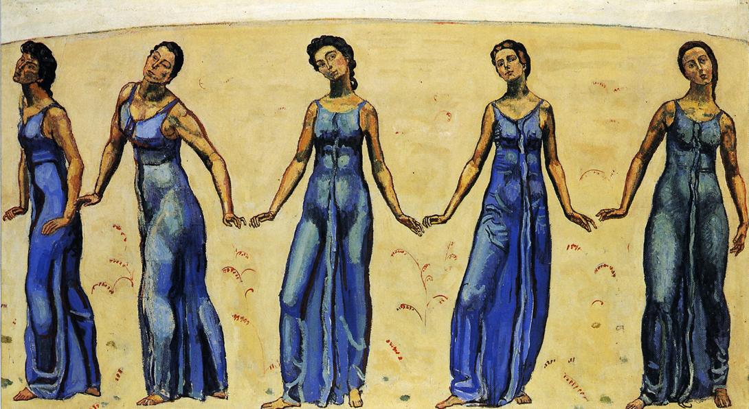 Gazing into Infinity, vintage artwork by Ferdinand Hodler, 12x8" (A4) Poster