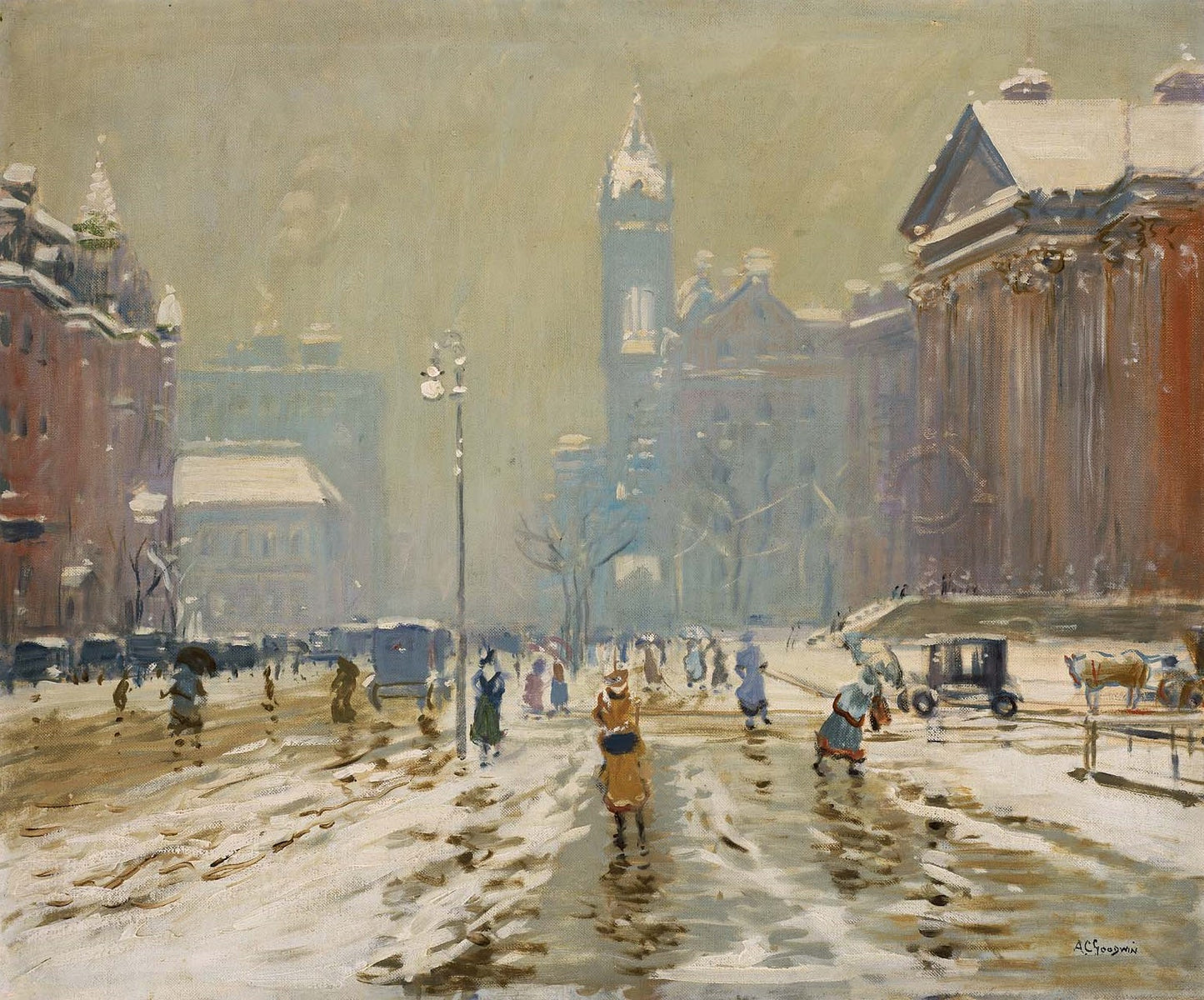 Copley Square, Boston by Arthur Clifton Goodwin,A3(16x12")Poster