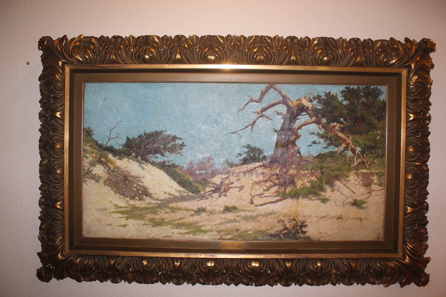 Old Cypress Monterey, vintage artwork by Amedee Joullin, 12x8" (A4) Poster