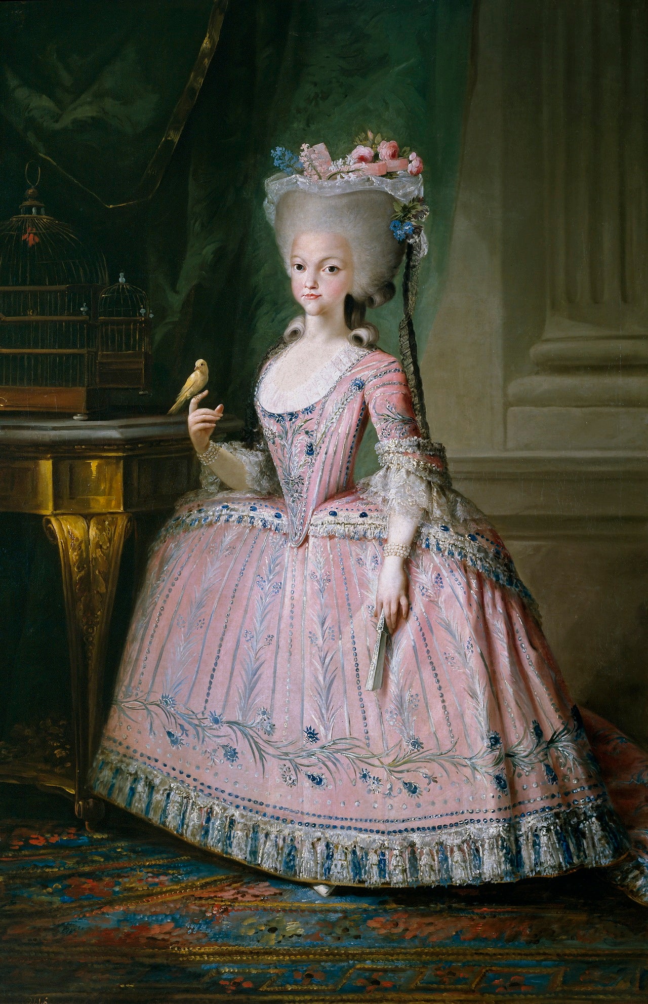 Carlota Joaquina, Infanta of Spain, vintage artwork by Mariano Salvador Maella, 12x8" (A4) Poster