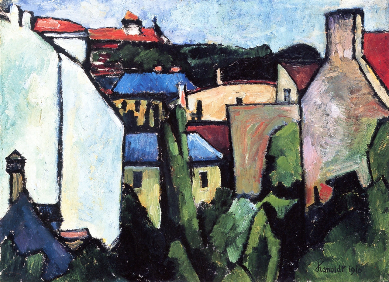 Houses in the Countryside by Alexander Kanoldt,16x12(A3) Poster