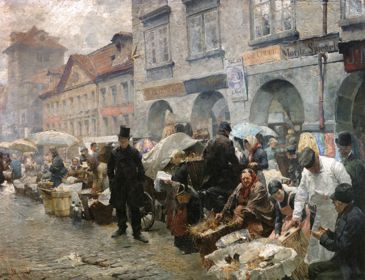 The Egg Market in Prague by Luděk Marold,A3(16x12")Poster