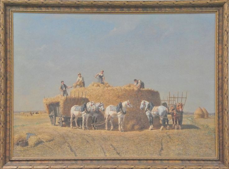 Working Hayers, vintage artwork by Jules Jacques Veyrassat, A3 (16x12") Poster Print