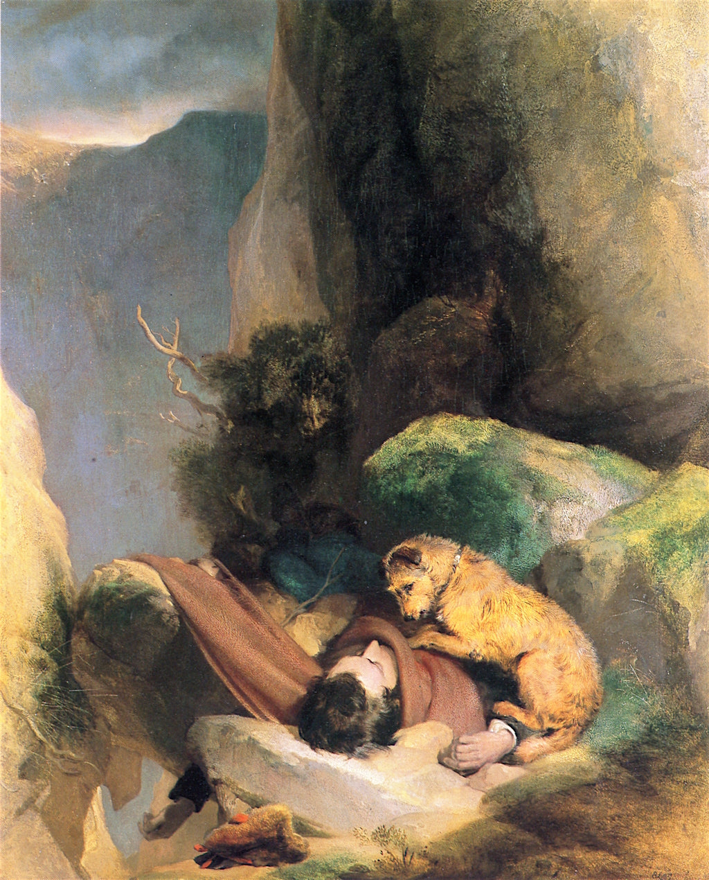 Attachment, vintage artwork by Sir Edwin Landseer, A3 (16x12") Poster Print