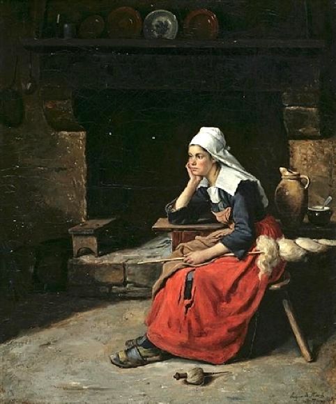 A Brittany Interior, vintage artwork by Edgar Melville Ward, 12x8" (A4) Poster