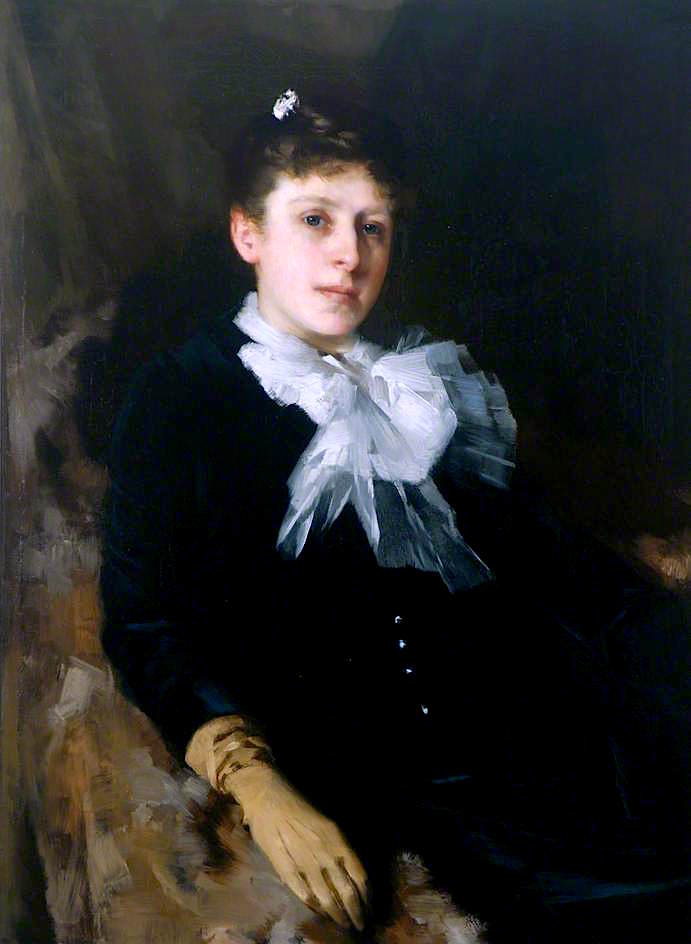 Elizabeth Clark, the Artist's Wife, vintage artwork by James Clark, 12x8" (A4) Poster