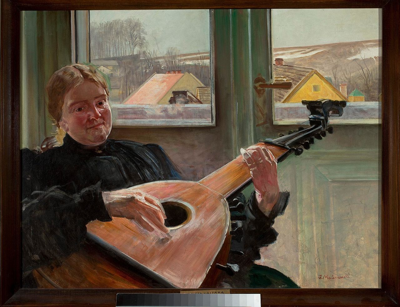 The Artist's Sister Helena with a Lute by Jacek Malczewski,A3(16x12")Poster