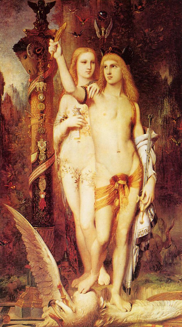 Jason and Medea, vintage artwork by Gustave Moreau, 12x8" (A4) Poster