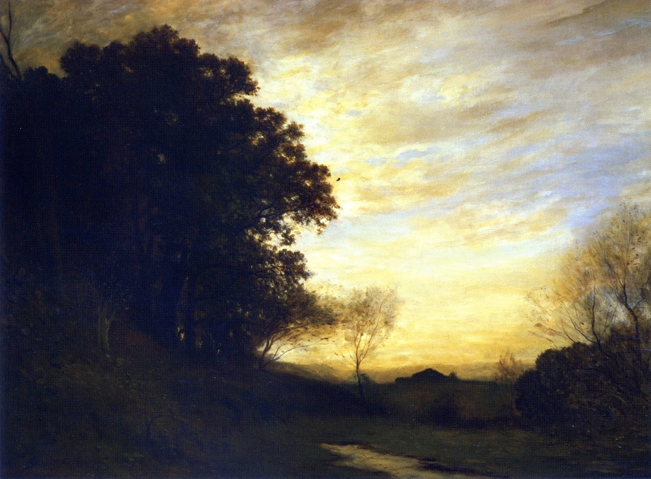 Barbizon Landscape, vintage artwork by Gilbert Munger, 12x8" (A4) Poster