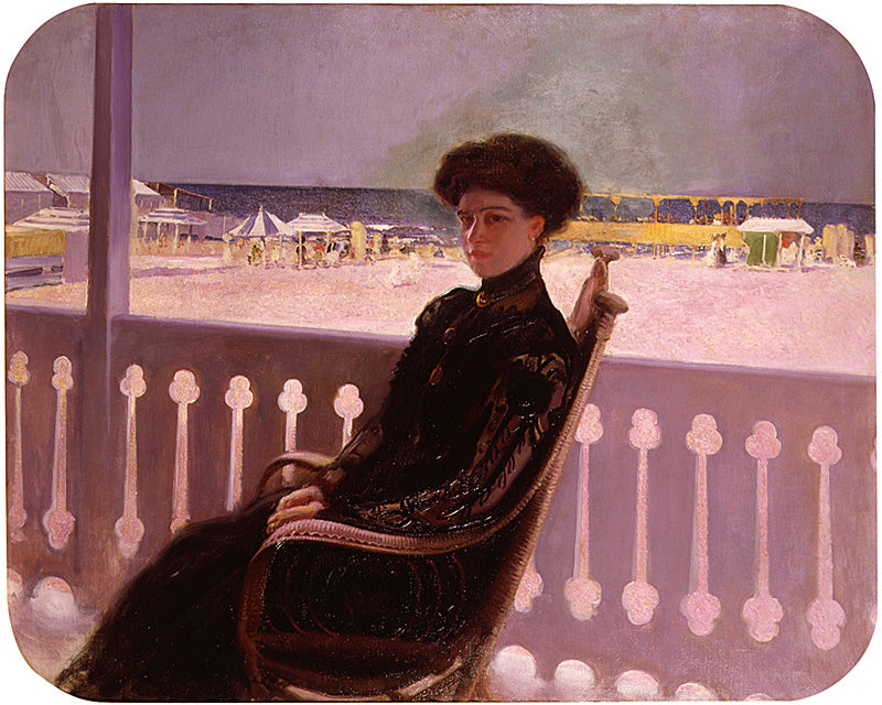 Retrato de su Mujer, vintage artwork by Cecilio Pla y Gallardo, 12x8" (A4) Poster