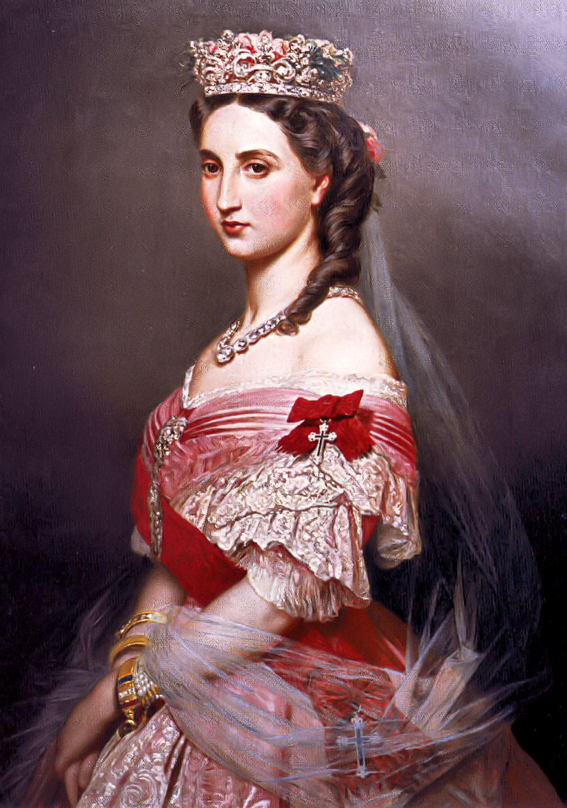 Charlotte of Belgium, vintage artwork by Franz Xavier Winterhalter, A3 (16x12") Poster Print