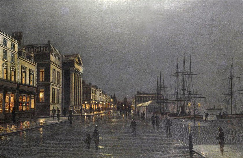 The Salt House Docks, Liverpool by Wilfred Jenkins,A3(16x12")Poster
