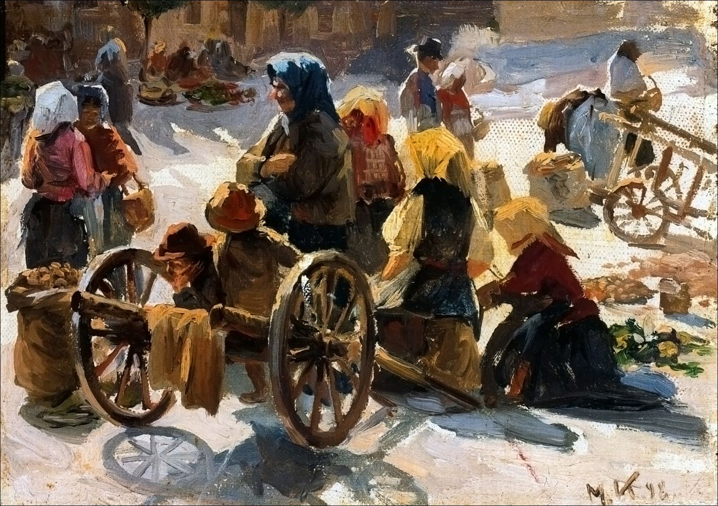 Market in France by Marie Triepcke Kroyer,A3(16x12")Poster