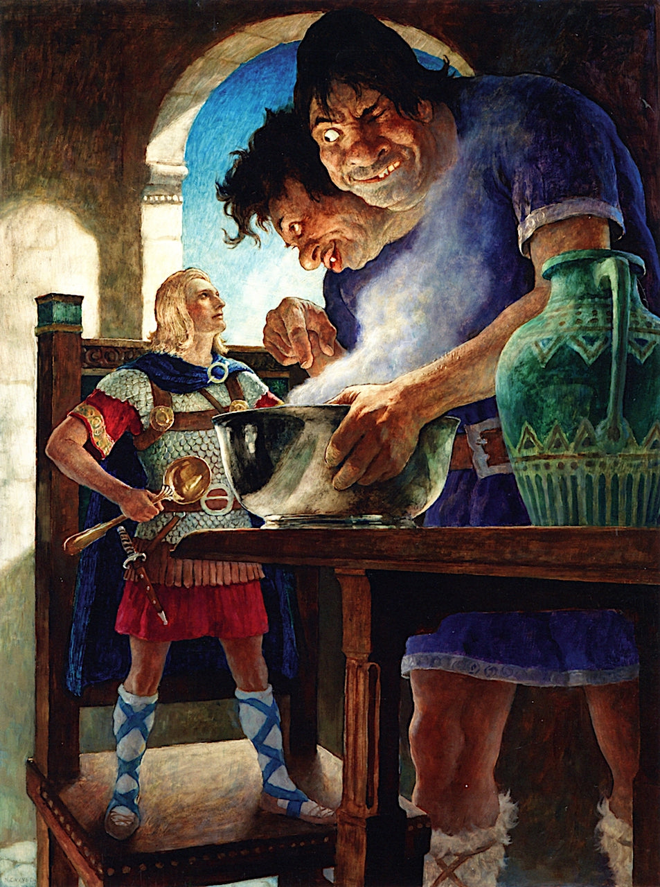 Jack the Giant-Killer by Newell Convers (N.C.) Wyeth,16x12(A3) Poster