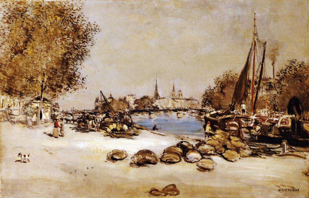 Port Saint-Nicolas by Jean-Franaois Raffaëlli,A3(16x12")Poster