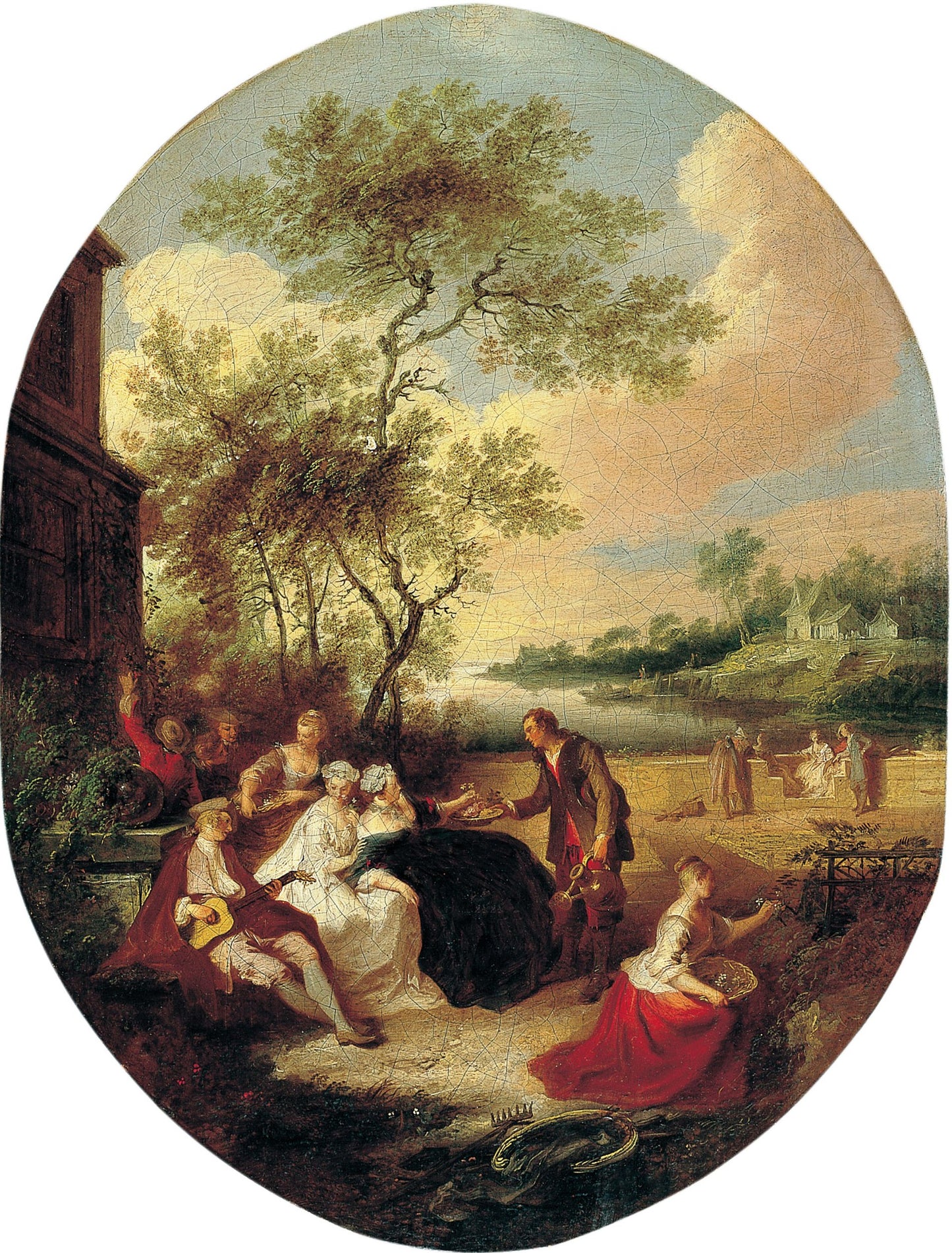 The Four Seasons 1, Spring, vintage artwork by Pierre-Antoine Quillard, 12x8" (A4) Poster