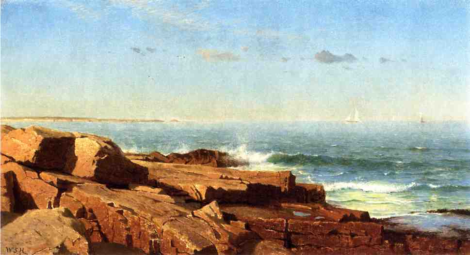 Off Newport, vintage artwork by William Stanley Haseltine, 12x8" (A4) Poster