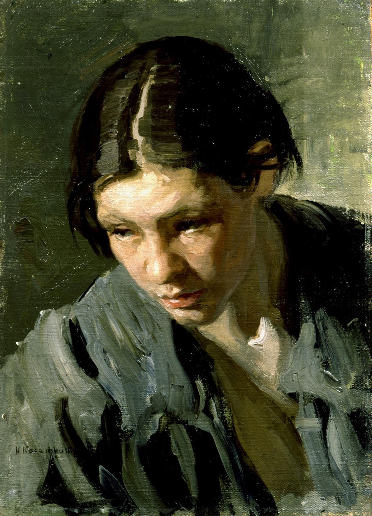 Worker by Nikolai Alekseevich Kasatkin,A3(16x12")Poster