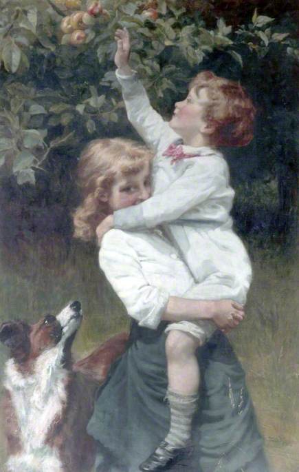 Garden of Eden, vintage artwork by Frederick Morgan, 12x8" (A4) Poster