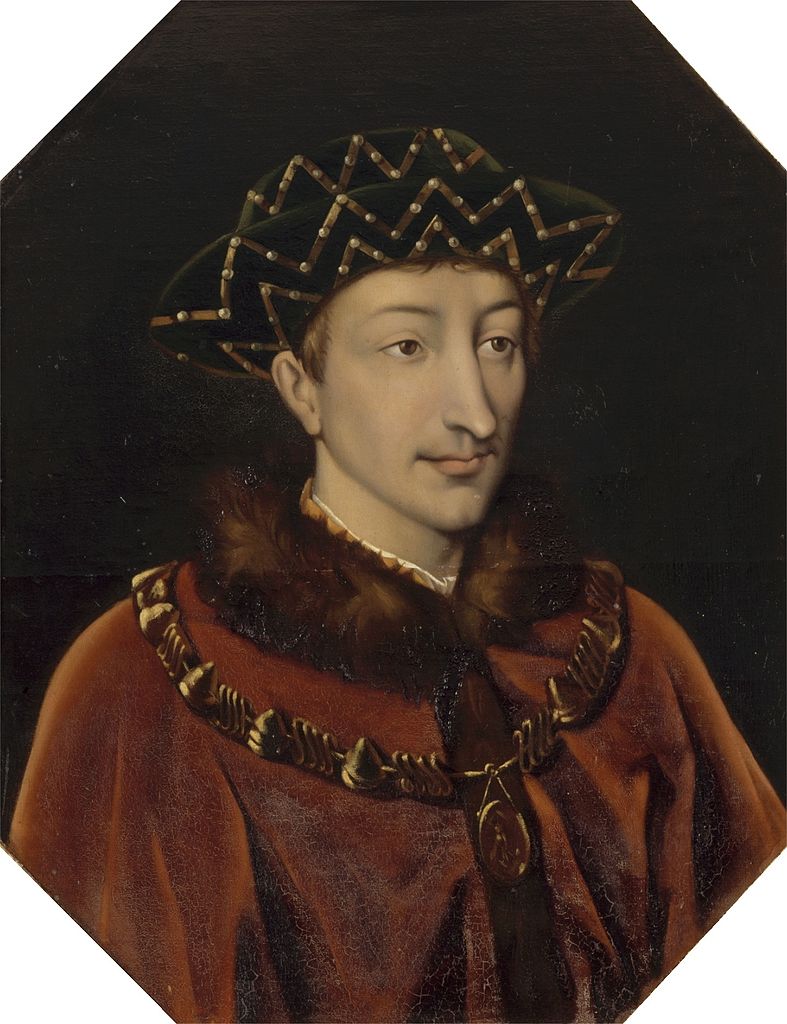 Charles VII of France, vintage artwork by Henri Lehmann, A3 (16x12") Poster Print