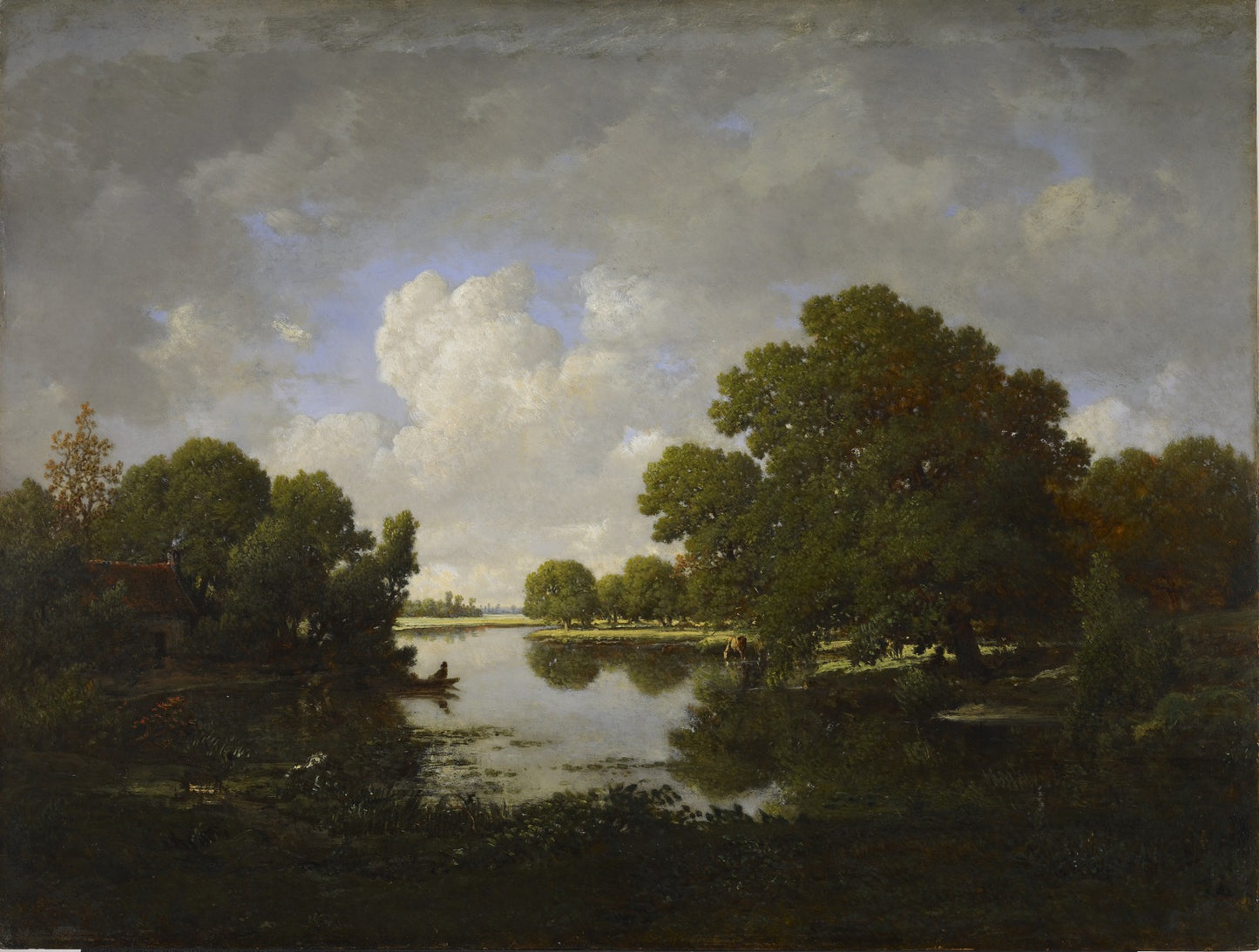 Banks of the Bouzanne River by Jean-Jacques Rousseau,A3(16x12")Poster