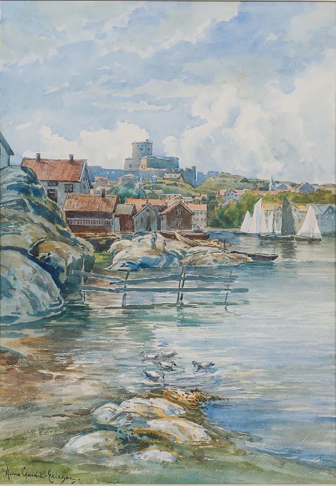 Carlstens fortress on Marstrand by Anna Gardell-Ericson,A3(16x12")Poster