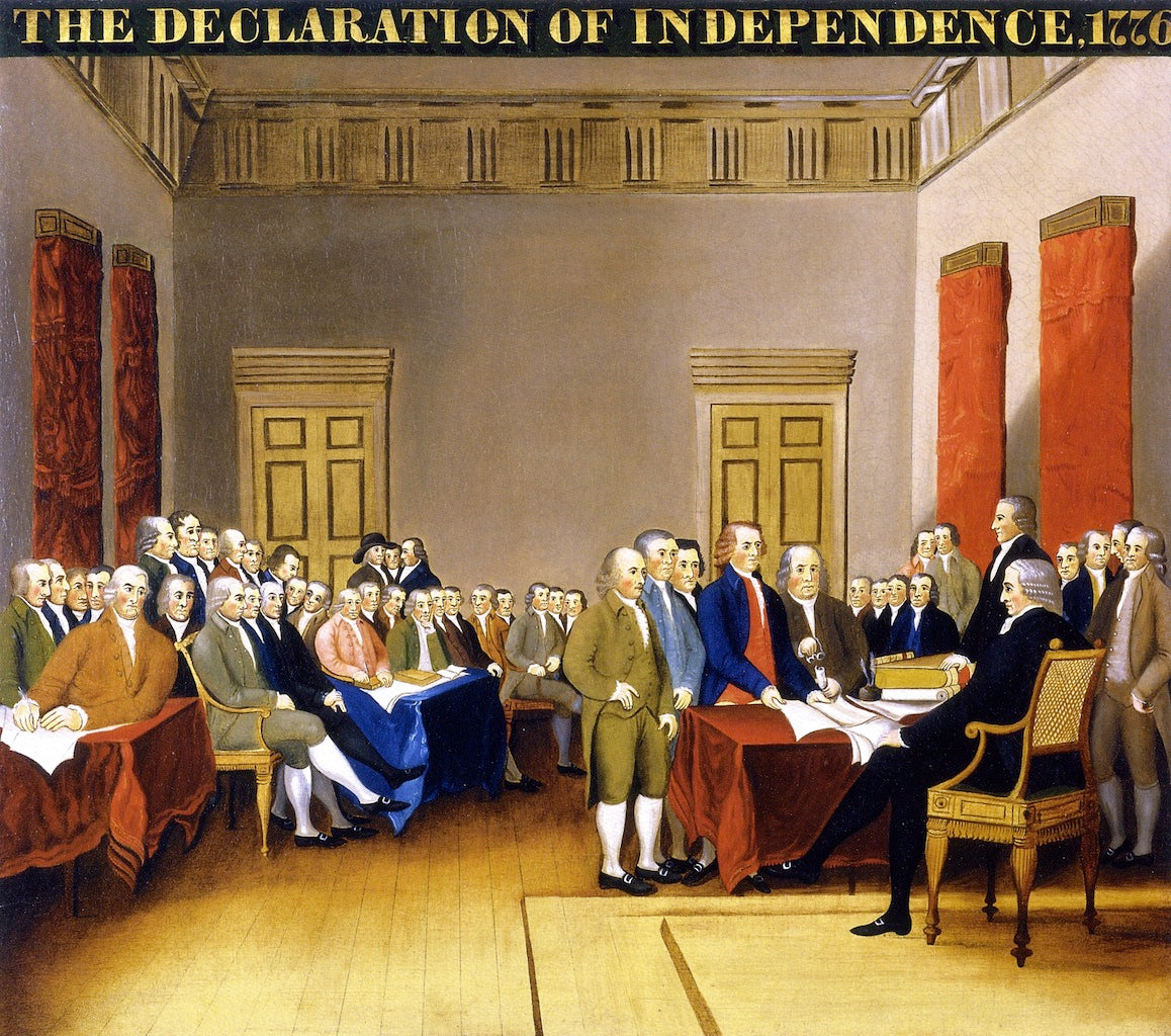 The Declaration of Indepenence, vintage artwork by Edward Hicks, 12x8" (A4) Poster
