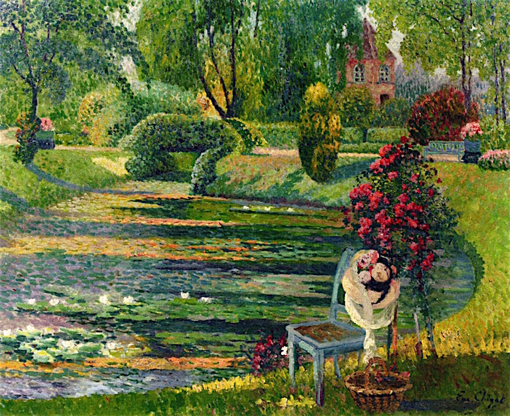 Le pont sur le grand morain by Eugene Chigot,A3(16x12")Poster