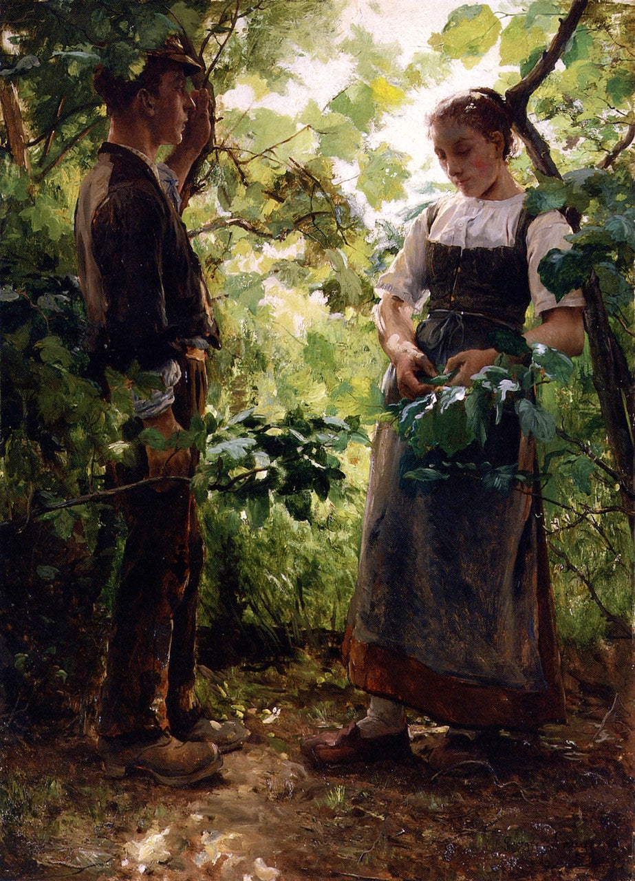 At the Springtime of Life, vintage artwork by Georges Laugee, 12x8" (A4) Poster