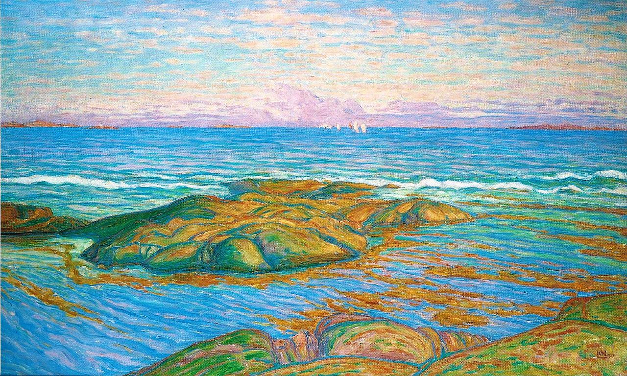 The Skerry, vintage artwork by Karl Nordström, 12x8" (A4) Poster