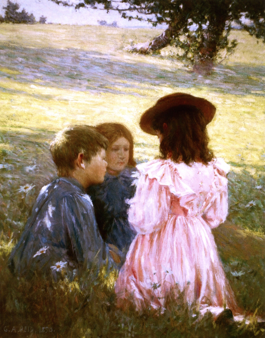 City and Country, vintage artwork by George Agnew Reid, 12x8" (A4) Poster