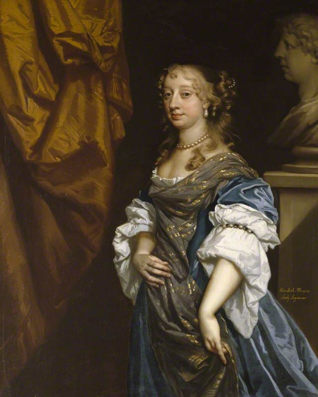 The Honourable Elizabeth Alington (c.1632–1691), Lady Seymour of Trowbridge, vintage artwork by Peter Lely, 12x8" (A4) Poster