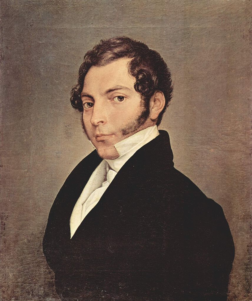 Portrait of Conte Ninni, vintage artwork by Francesco Paolo Hayez, A3 (16x12") Poster Print
