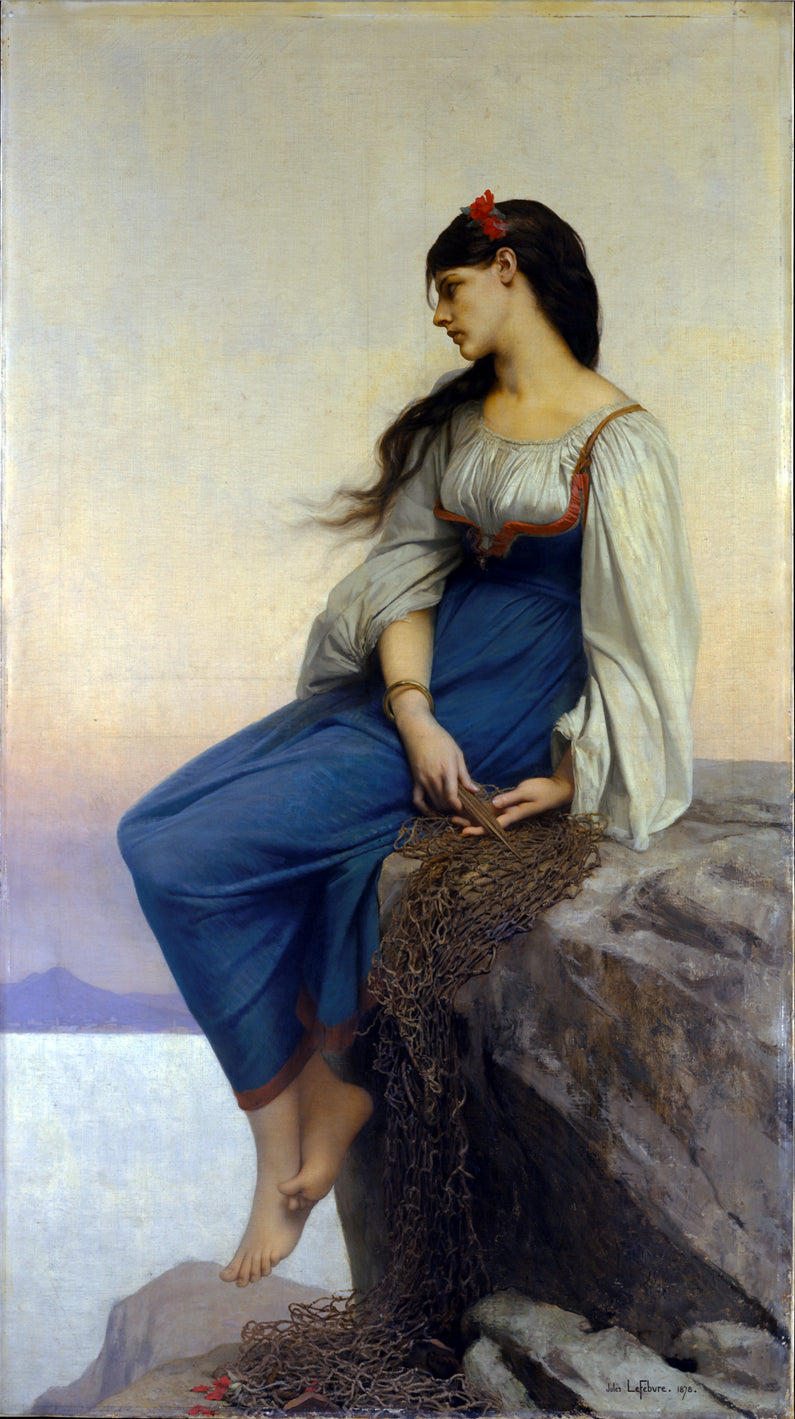 Graziella, vintage artwork by Jules Joseph Lefebvre, 12x8" (A4) Poster