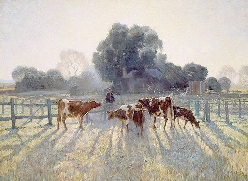 Spring Frost, vintage artwork by Elioth Gruner, 12x8" (A4) Poster