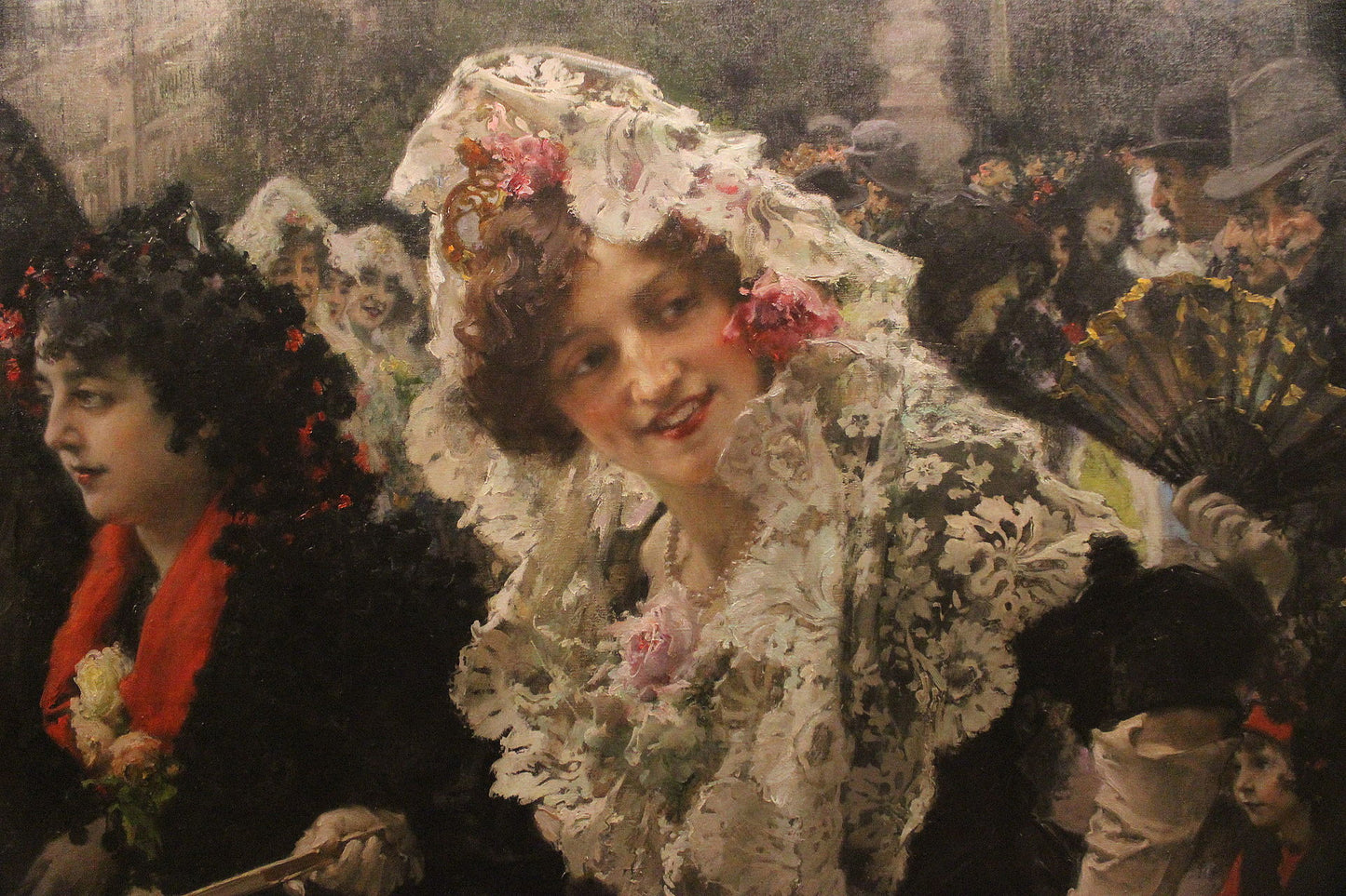 On Good Friday in Madrid - detail, vintage artwork by Francisco Pradilla y Ortiz, 12x8" (A4) Poster