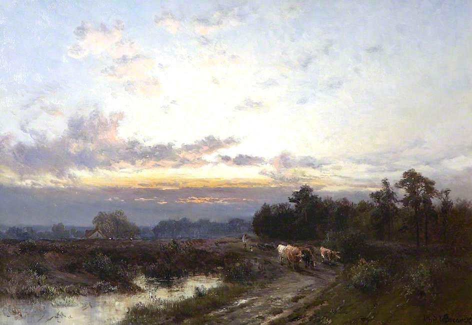 Hayes Common, Kent, vintage artwork by Alfred de Breanski, Sr., 12x8" (A4) Poster