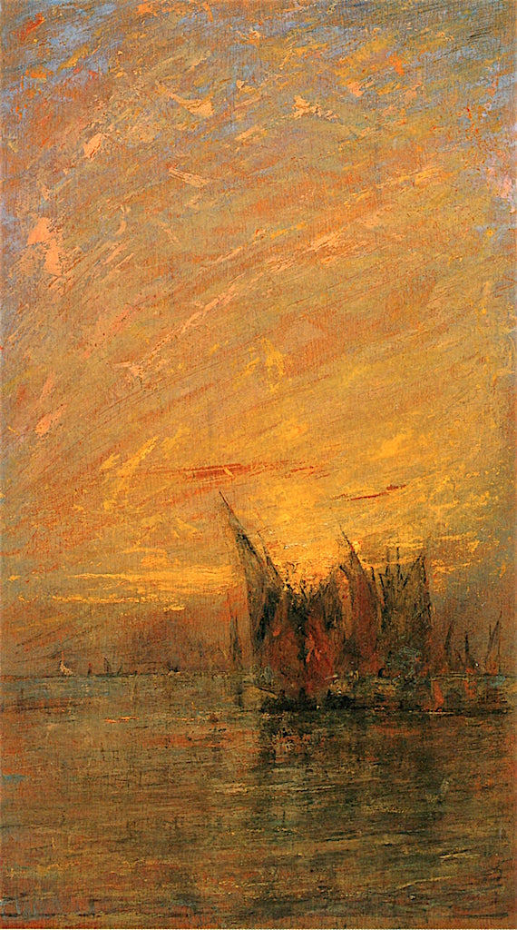 Venetian Sunset, vintage artwork by William Gedney Bunce, 12x8" (A4) Poster
